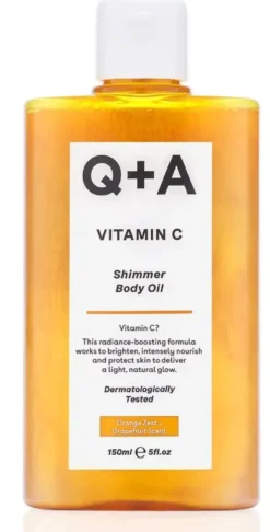 Q+A Vitamin C Shimmer Body Oil (150 ml)