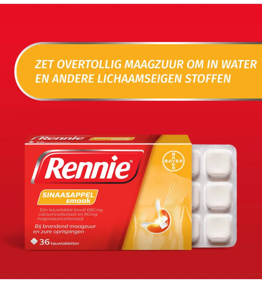 Rennie Sinaasappel (36 tabletten)