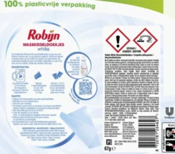 Robijn Wasmiddeldoekjes Wit (16 stuks)