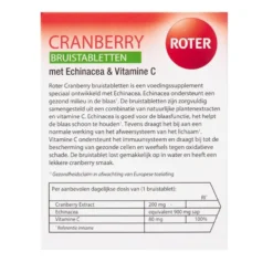 Roter cranberry duopack (20 bruistabletten)