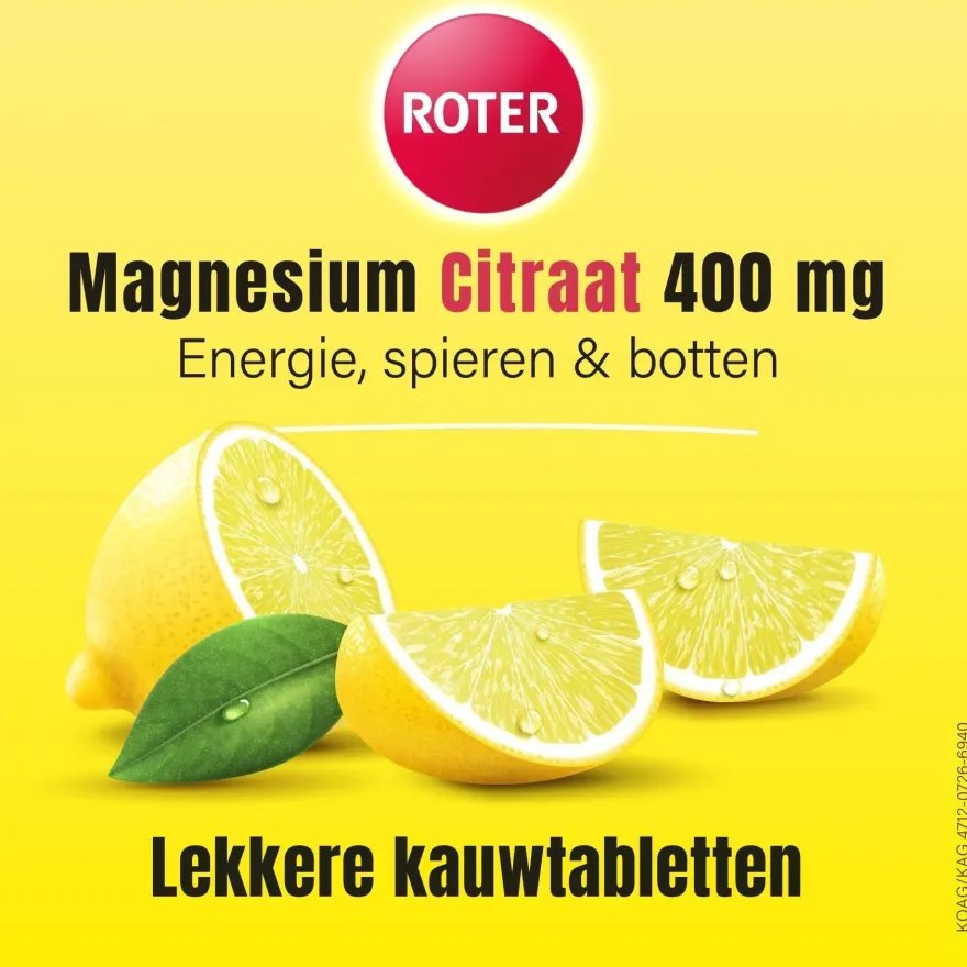 Roter Magnesium Citraat Citroen (50 tabletten)