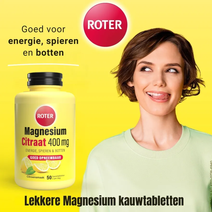 Roter Magnesium Citraat Citroen (50 tabletten)