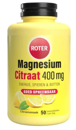 Roter Magnesium Citraat Citroen (50 tabletten)