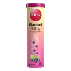 Roter Vitamine C 1000 mg Bruis Zwarte bes – Appel (15 bruistabletten)