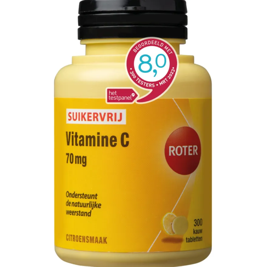 Roter Vitamine C 70 mg suikervrij (300 kauwtabletten)