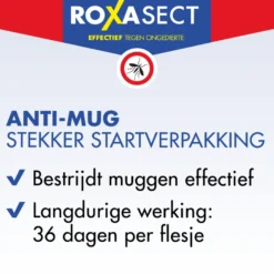 Roxasect Stekker tegen muggen op basis van prallethrin (1 stuk)