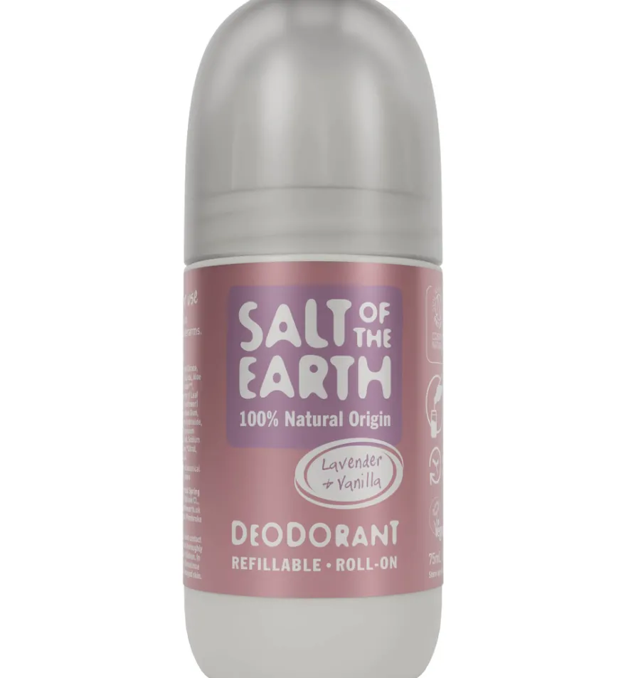 Salt Of The Earth Natural Deodorant Roll On, Lavender & Vanilla (75 ml)