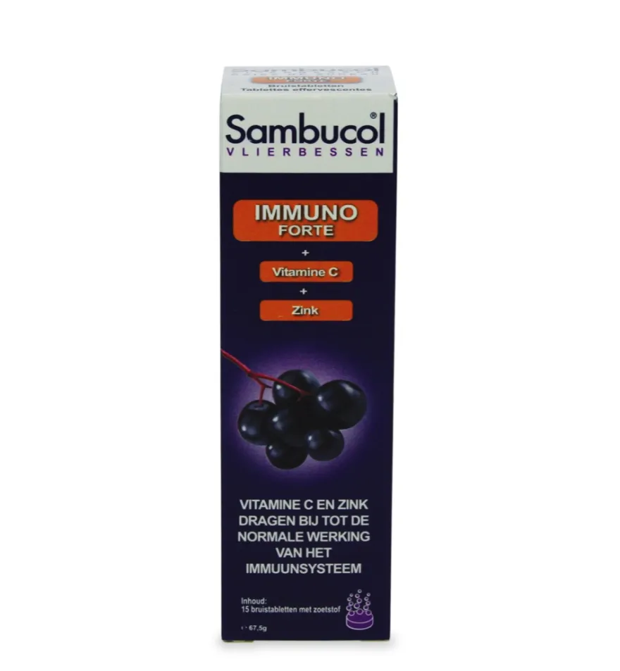 Sambucol Immuno forte suikervrij (15 bruistabletten)