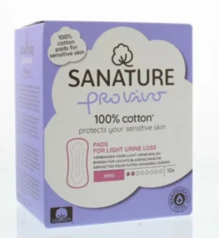 Sanature Incontieverband Ultradun Mini Katoen (12 stuks)