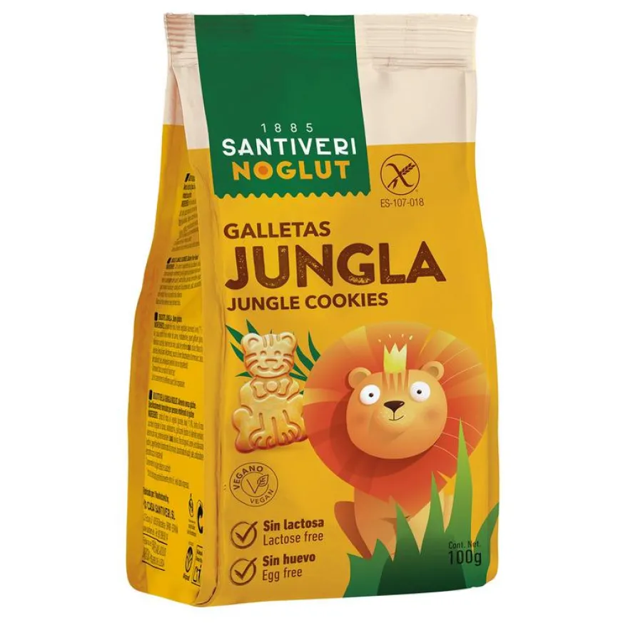 Santiveri Jungle Koekjes Naturel Glutenvrij (100 gr)
