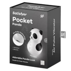 Satisfyer Pocket Panda Zwart Wit (1 stuk)