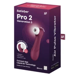 Satisfyer Pro 2 Generation 3 App Controlled – Wijnrood (1 stuk)