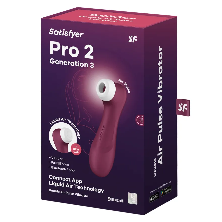 Satisfyer Pro 2 Generation 3 App Controlled – Wijnrood (1 stuk)