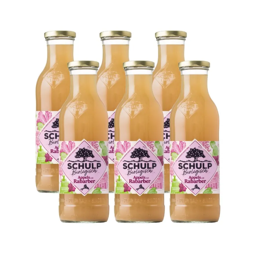 Schulp Appel & Rabarbersap Bio 6 Pack (6 x 750 ml)