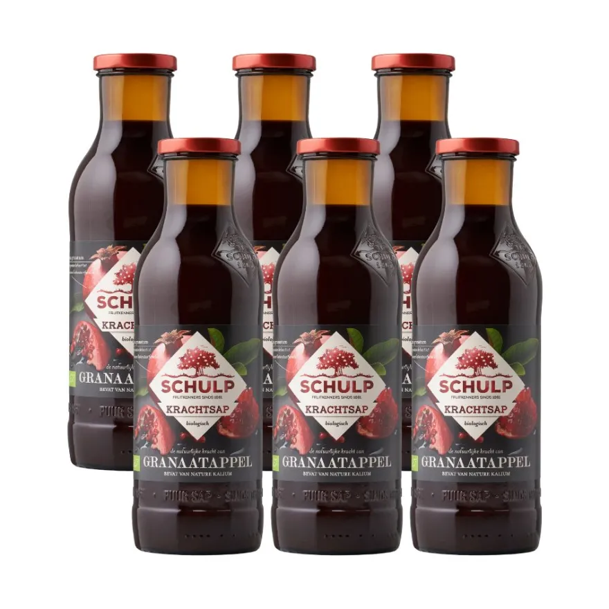Schulp Krachtsap Granaatappel Puur Bio 6 Pack (6 x 750 ml)
