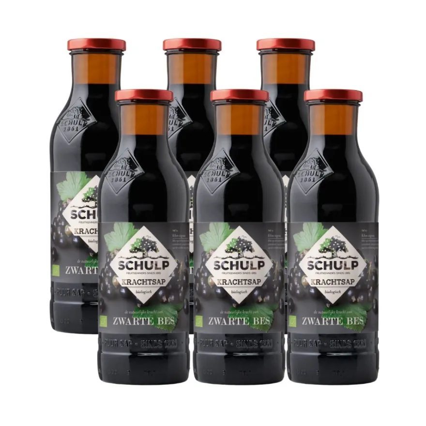 Schulp Zwarte Bes Puur Biologisch (6 x 750 ml)
