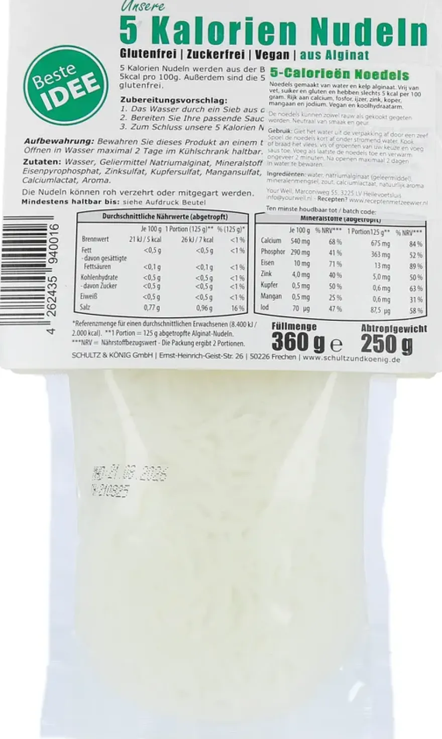 Schultz & Konig 5 Calorieën Noodles (360 gr)