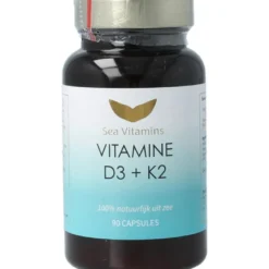 Sea Vitamins Vitamine D3 K2 uit Zee (90 vega capsules)