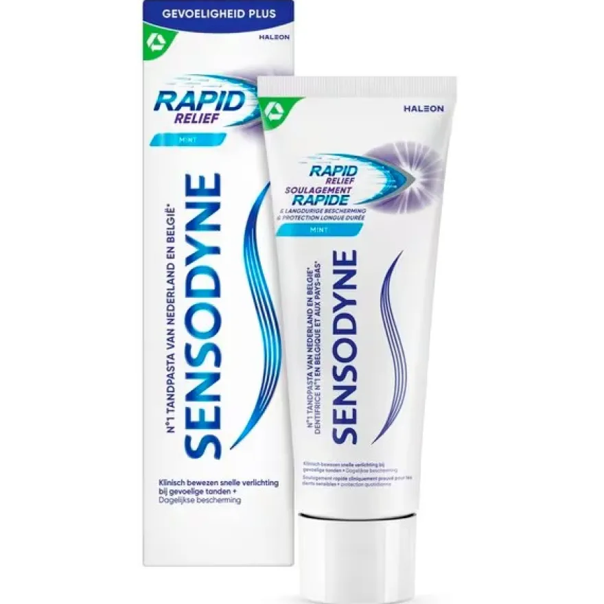 Sensodyne Rapid Relief Mint Tandpasta voor Gevoelige Tanden (75 ml)