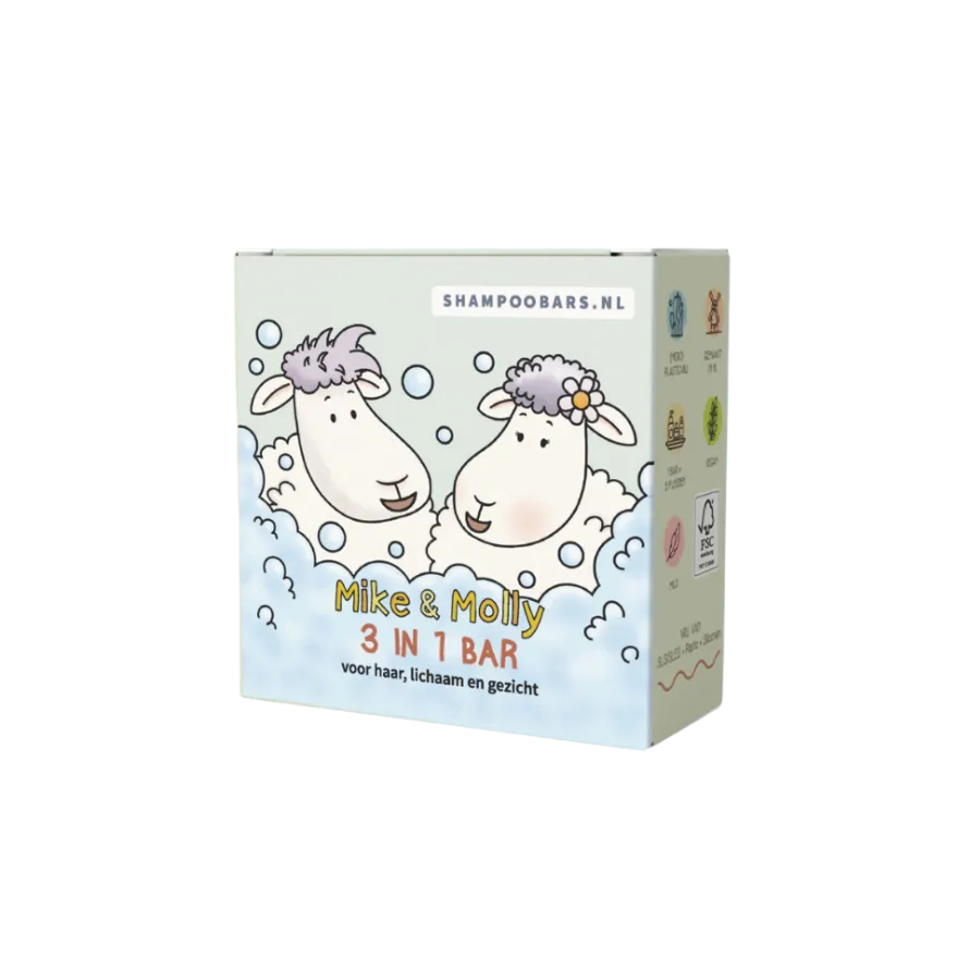 Shampoo Bars Shampoobars 3 in 1 Bar Mike & Molly (60 gr)