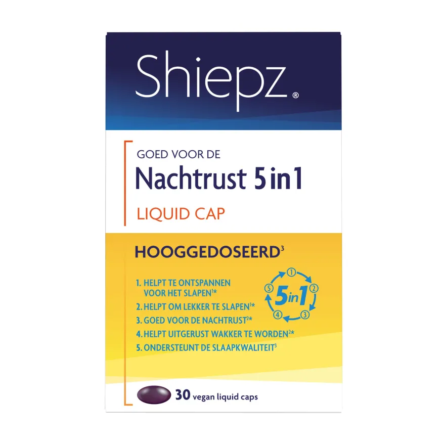 Shiepz Nachtrust 5-in-1 Hooggedoseerd (30 tabletten)