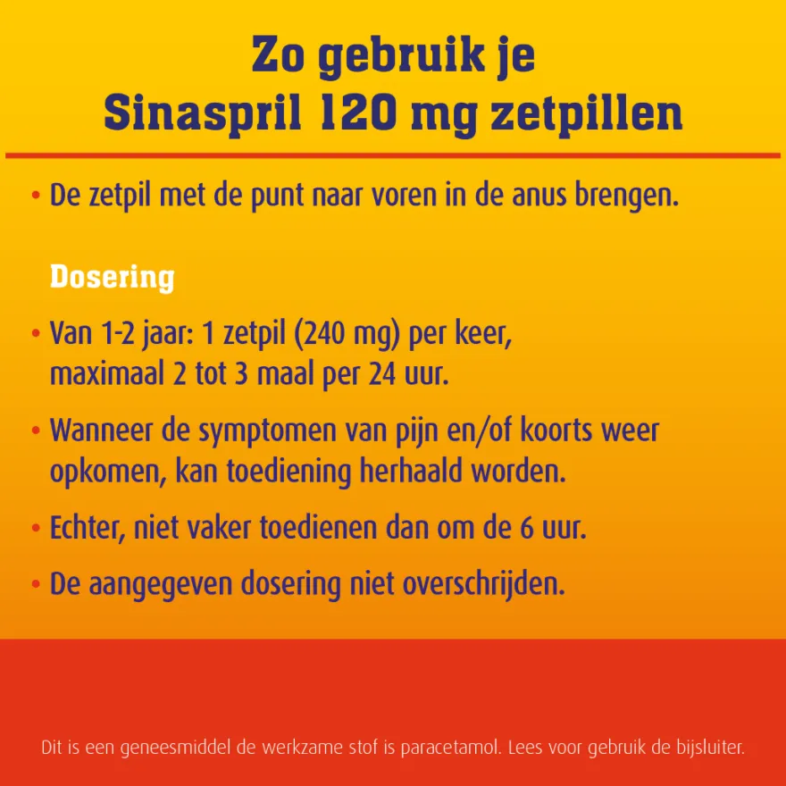 Sinaspril Zetpil 240mg (10 zetpillen)