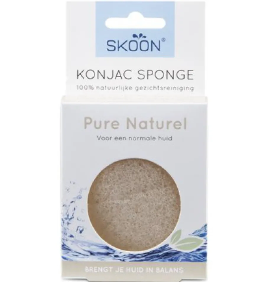 Skoon Konjac Spons Pure Bio (1 stuk)