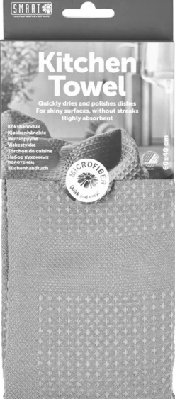 Smart Microvezel Keukenhanddoek Grijs (1 stuk)