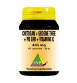 Snp Chitosangroene thee pu erh thee vitamine C 435 mg (60 capsules)