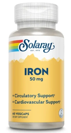 Solaray Iron 50mg Capsules (60 capsules)