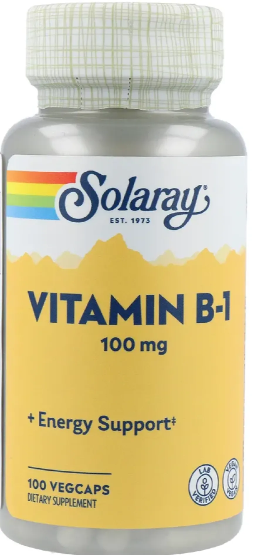 Solaray Vitamine B1 100mg Capsules (100 stuks)