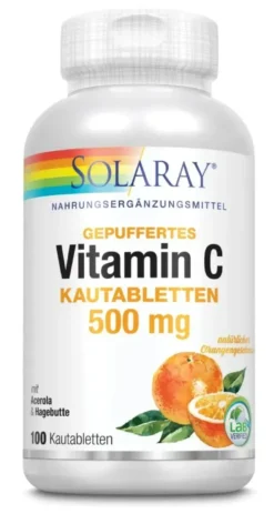 Solaray Vitamine C Gebufferd Kauwtabletten 100kauwtabletten (100 kauwtabletten)
