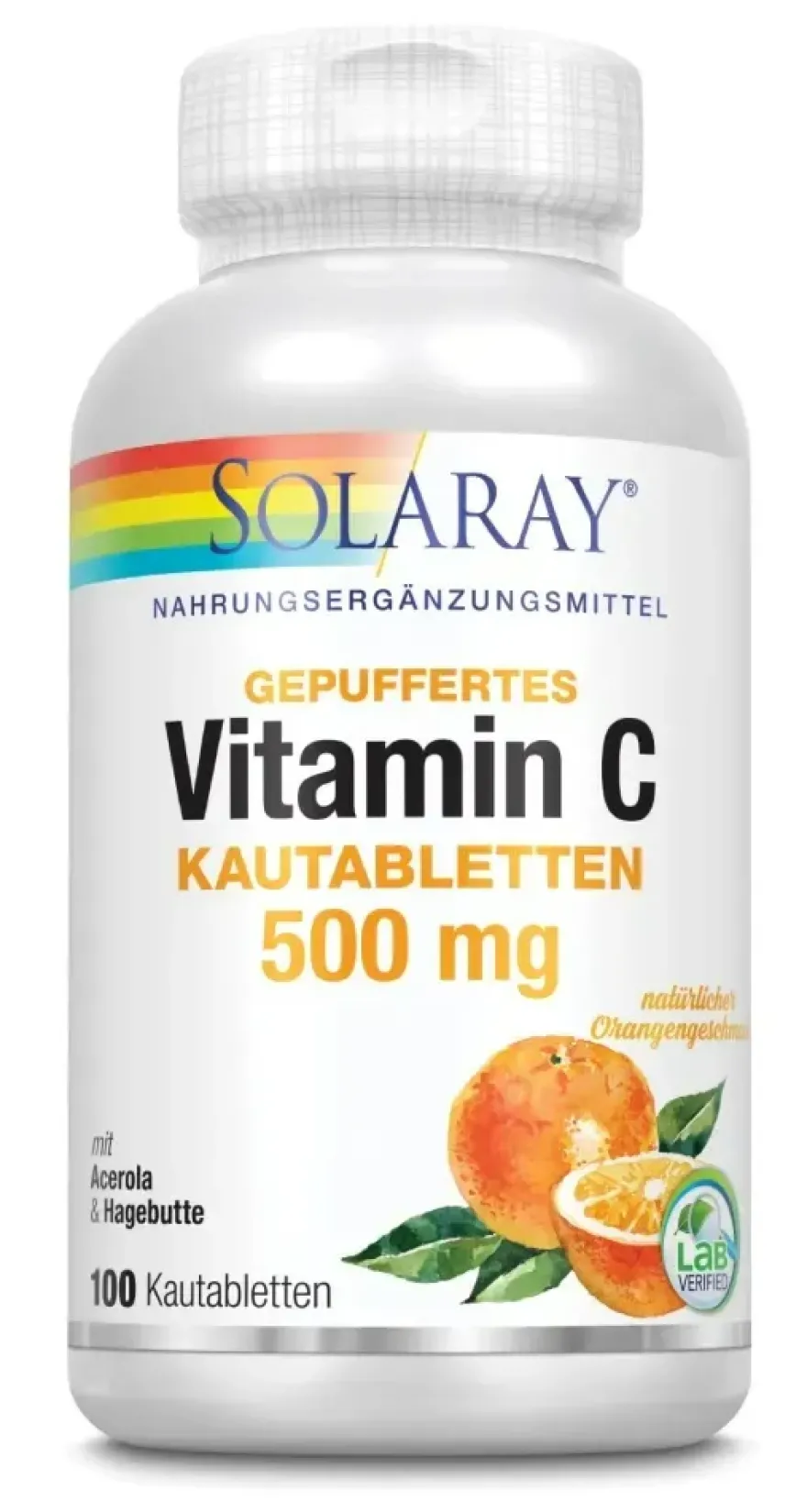Solaray Vitamine C Gebufferd Kauwtabletten 100kauwtabletten (100 kauwtabletten)