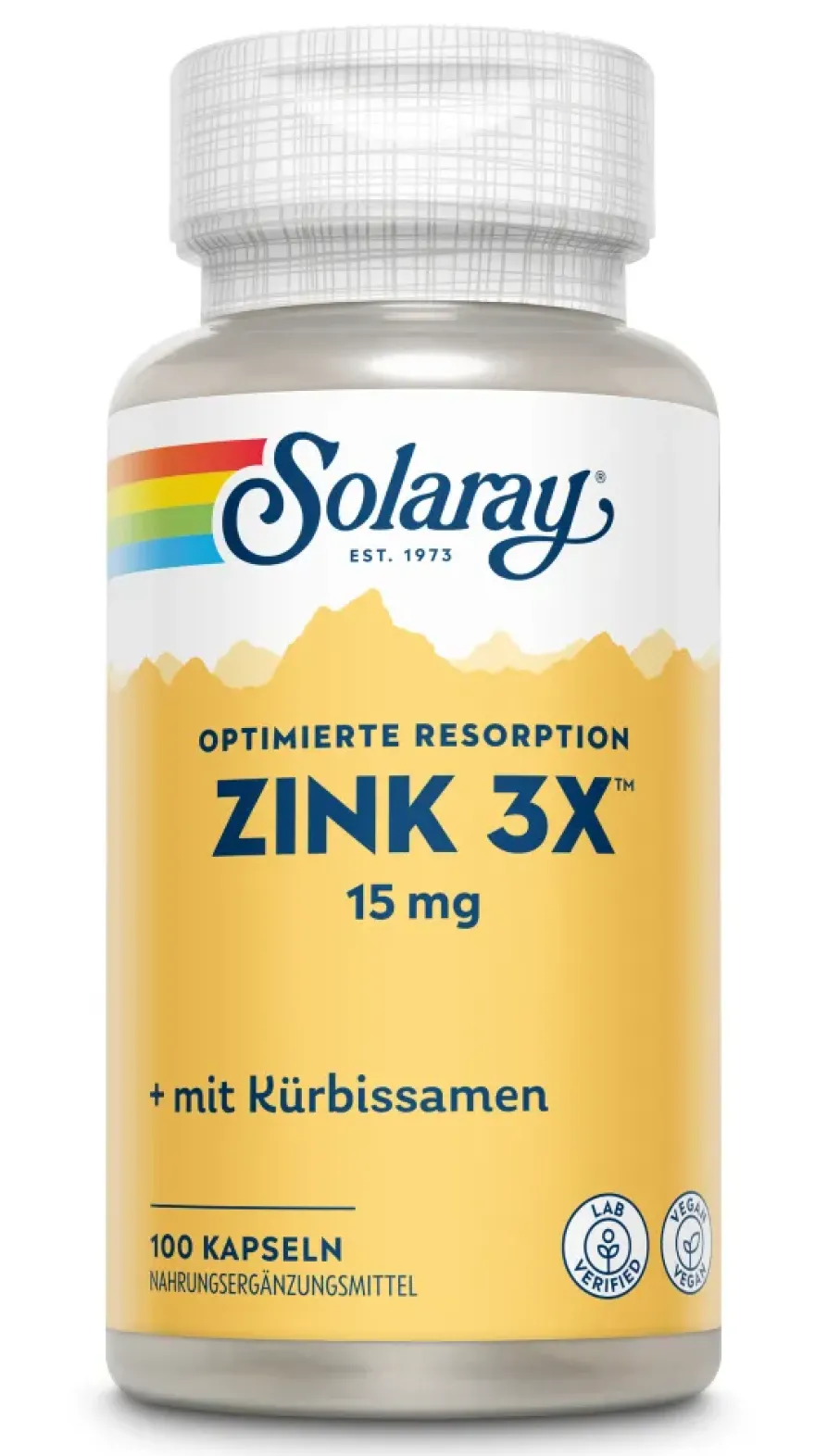 Solaray Zink 3-voudig 15mg Capsules (100 capsules)