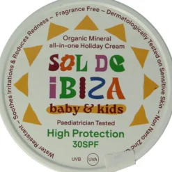 Sol De Ibiza Beschermende Creme Baby&Kids Spf30 Bio (100 gr)
