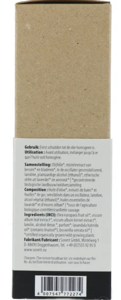 Sonett Mistelform Lichaams- en Massageolie Lavendel & Wierook (145 ml)
