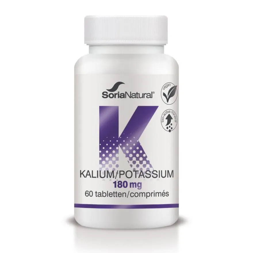 Soria Natural Kalium potassium 180mg (60 tabletten)