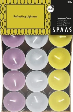 Spaas Theelichtjes Lavendel Citrus (30 stuks)