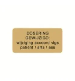 Spruyt Hillen Sticker Dosering Gewijzigd (1000 stuks)
