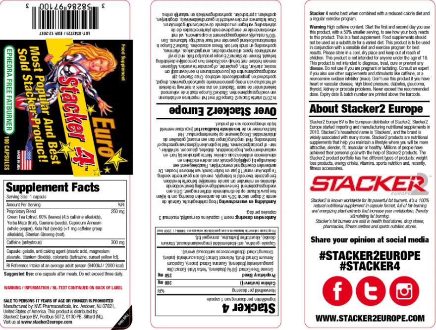 Stacker 4 Ephedra Vrij Capsules (100 stuks)