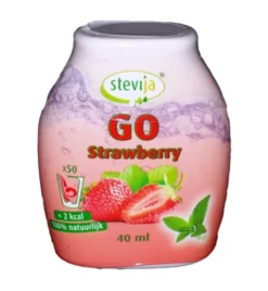 SteviJa Stevia limonadesiroop go strawberry (40 ml)