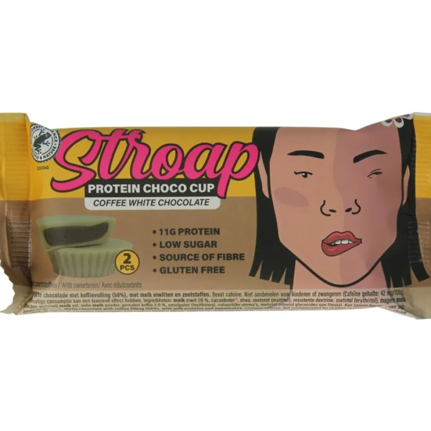 Stroap Protein Choco Cup Coffee White Chocolate (42 gr)