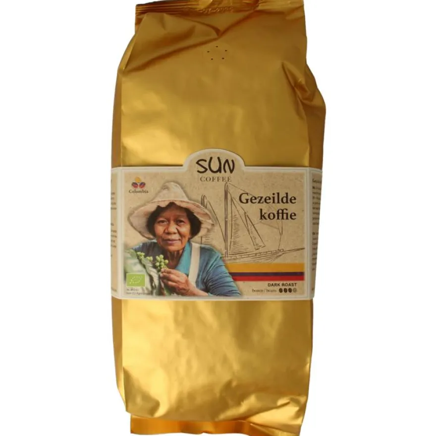 Sun Coffee Gezeilde Koffiebonen Dark Roast Bio (1000 gr)