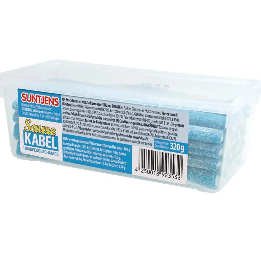 Suntjens Zure Kabel met Frambozensmaak (320 gr)