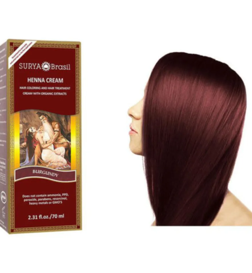 Surya Brasil Henna Haarverf Creme Burgundy (70 ml)