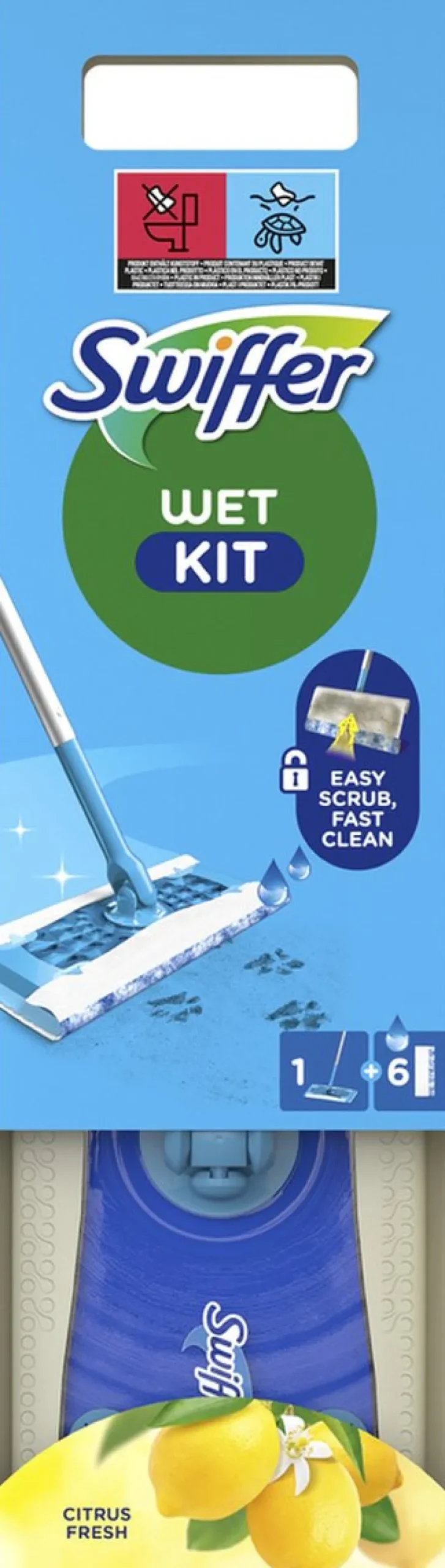Swiffer Sweeper Wet Kit + Navulling (1 set)