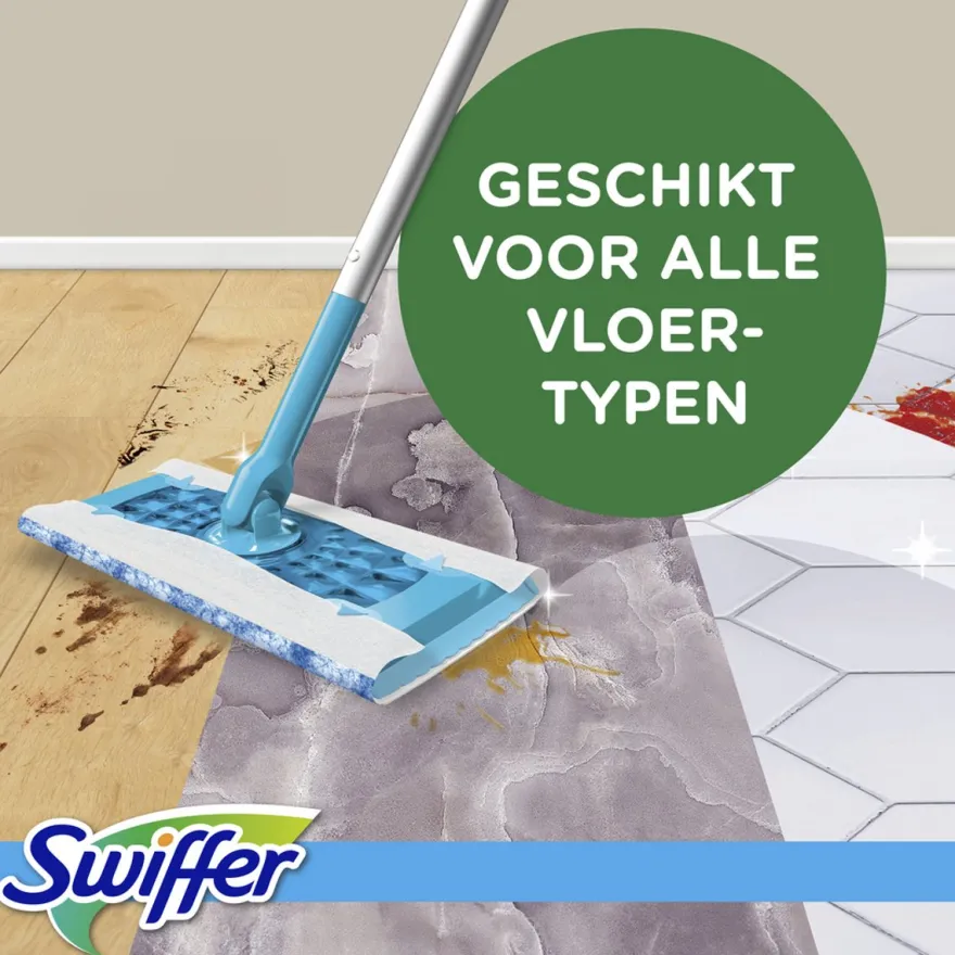 Swiffer Sweeper Wet Kit + Navulling (1 set)