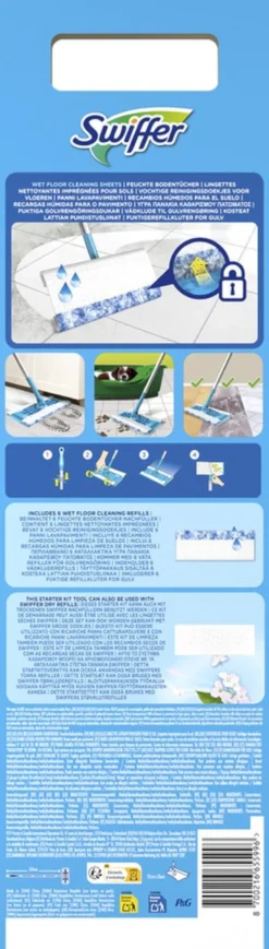 Swiffer Sweeper Wet Kit + Navulling (1 set)