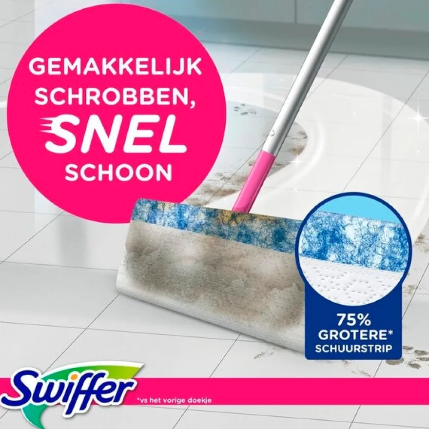 Swiffer Vloerdoekjes Nat Pink Blossom (24 stuks)
