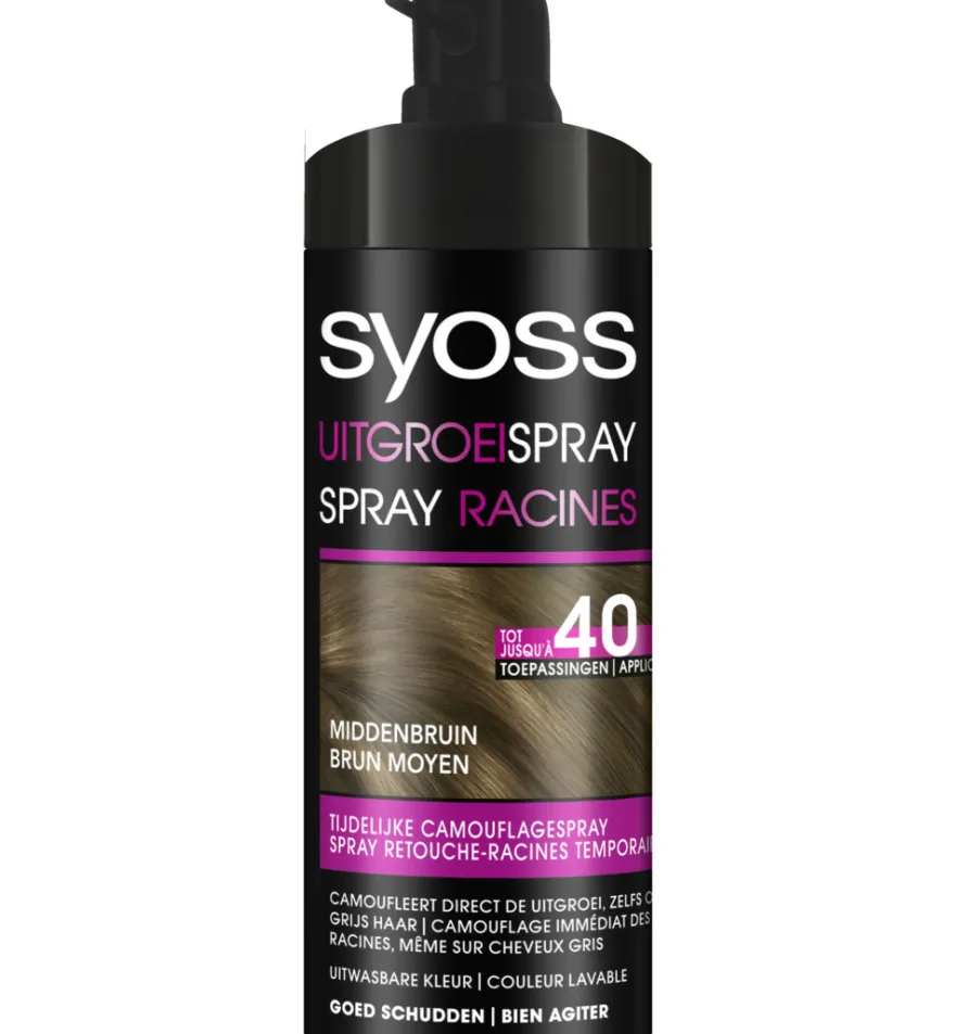 Syoss Uitgroeispray Middenbruin (120 ml)